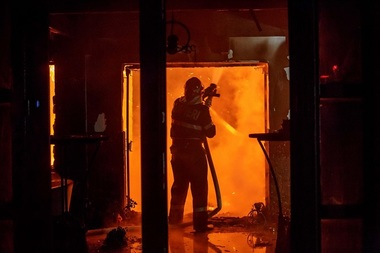 Incendiu puternic la Termocentrala Turceni