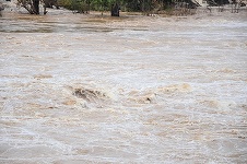 Mai multe zone din Sinaia au fost inundate în urma unei ploi torenţiale. Apa are aproape jumătate de metru în unele zone