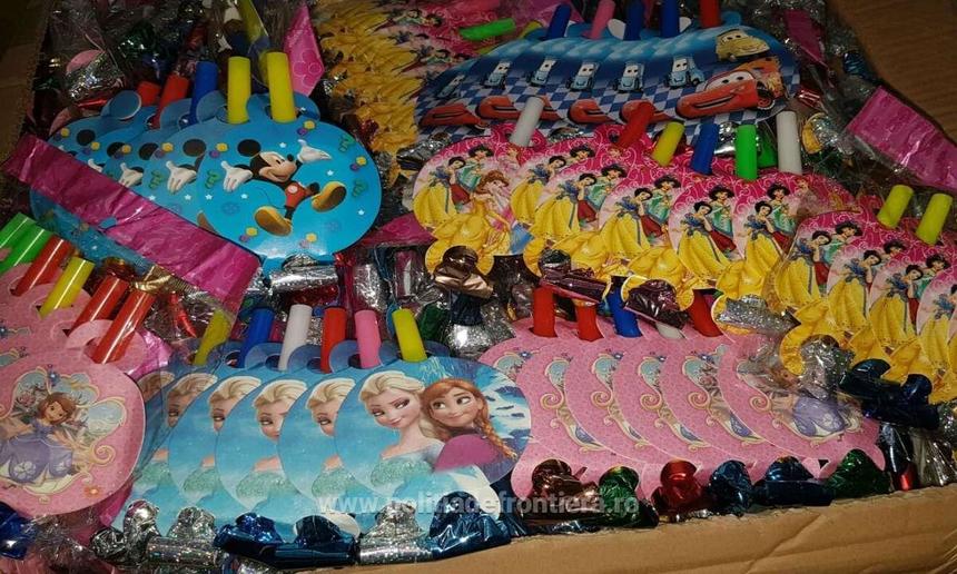 Accesorii contrafăcute pentru petreceri pentru copii, în valoare de un milion lei, confiscate în Portul Constanţa Sud Agigea - VIDEO