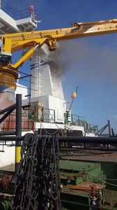 Incendiu la un remorcher al Agenţiei Române de Salvare de Vieţi Omeneşti pe Mare, aflat în Portul Constanţa - FOTO

