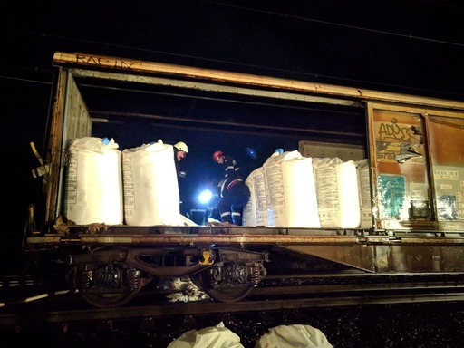 O scânteie produsă prin frânare care a determinat aprinderea podelei din lemn a vagonului cu azotat, posibilă cauză a incidentului din Breaza