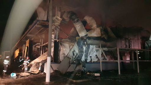 Incendiul de la Topoloveni, lichidat după 20 de ore

