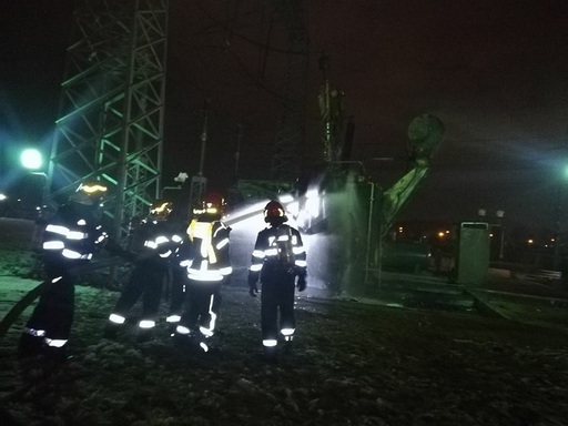 Incendiu la Centrala Electrică şi de Termoficare Sud din Capitală; a fost întreruptă alimentarea cu energie electrică - FOTO