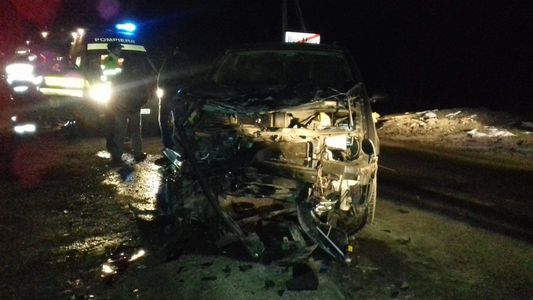 Accident rutier grav în Bistriţa-Năsăud - o persoană a murit, iar alte şase au fost rănite. FOTO. VIDEO