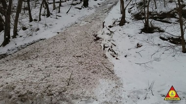 Salvamontiştii, despre avalanşa din Cheile Tişiţei: Un eveniment atipic, produs la o altitudine joasă, într-o zonă împădurită, cu un strat mic de zăpadă - FOTO