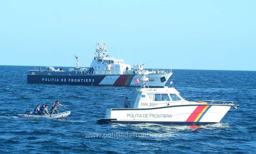 Pescador turcesc surprins la braconat în Marea Neagră, urmărit cu focuri de armă de o navă a Poliţiei de Frontieră
