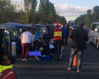 UPDATE - Accident grav în Tâncăbeşti, judeţul Ilfov: Şapte persoane, între care şi doi copii, au fost rănite. FOTO/VIDEO