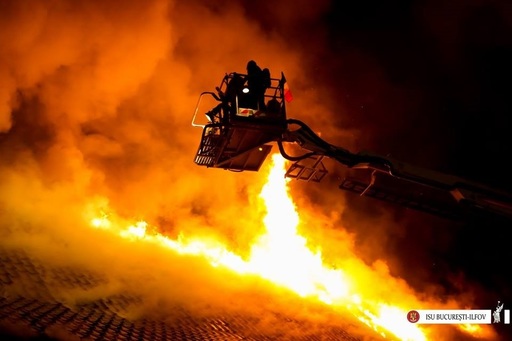 Incendiu puternic în Brăila