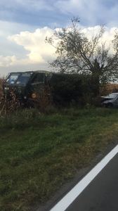 Constanţa: Patru persoane, printre care şi doi copii, rănite într-un accident după ce maşina în care erau a intrat într-un pom. FOTO