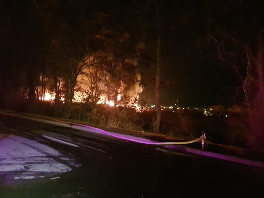 UPDATE: Incendiul de la un depozit de uleiuri folosite şi vopsea din municipiul Sibiu a fost stins, sute de pompieri au intervenit toată noaptea; nu sunt victime. FOTO, VIDEO