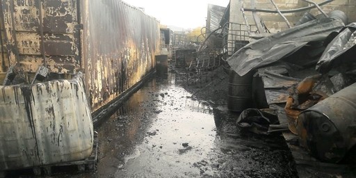 Garda de Mediu Sibiu a amendat cu 70.000 de lei firma la al cărei depozit de deşeuri a izbucnit un incendiu