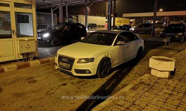 Autoturism care figura în bazele de date ca fiind căutat pentru confiscare de autorităţile din Marea Britanie, găsit la PTF Petea