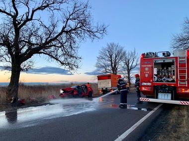 Teleorman: Doi tineri de 24 şi 25 de ani au murit într-un accident rutier produs pe DN 52; un adolescent de 16 ani este în stare gravă. FOTO