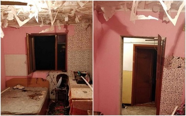 Dâmboviţa: Explozie la o garsonieră din Găeşti, în urma unor scăpări de gaze de la o butelie; proprietarul a fost transportat la spital. FOTO