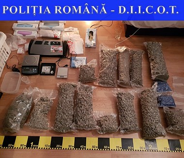 Aproape 12 kilograme de cannabis, descoperite de poliţişti la persoane suspectate de trafic de droguri şi introducerea acestora în ţară; două persoane au fost arestate
