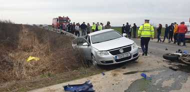 Motociclist decedat în urma unui accident rutier produs pe un drum judeţean din Timiş