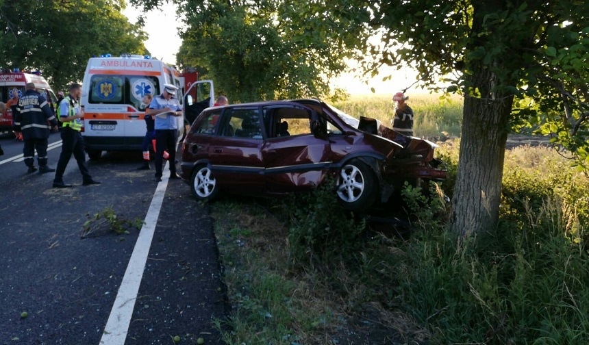 Un bulgar a murit după ce maşina în care se afla a intrat într-un copac, în judeţul Constanţa