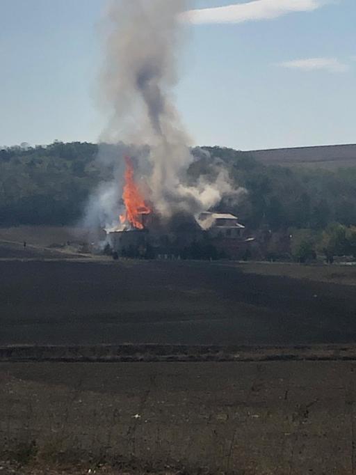 Incendiu puternic la o mănăstire din judeţul Constanţa