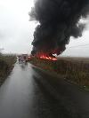 Vâlcea: Incendiu la un depozit de cauciucuri din Drăgăşani; s-a trimis mesaj RO-Alert pe o rază de 6 kilometri din cauza degajărilor mari de fum - FOTO/VIDEO