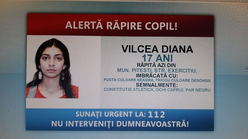 O adolescentă de 17 ani din Piteşti, căutată după ce trei bărbaţi ar fi urcat-o cu forţa într-un autoturism