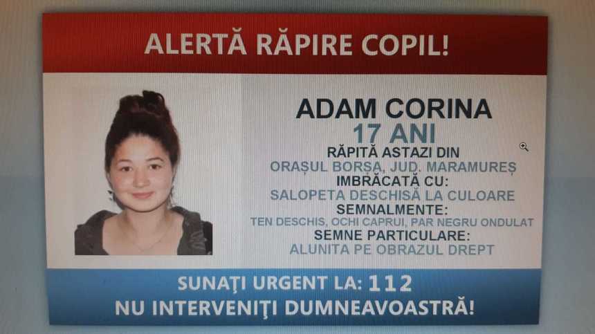 Adolescenta din judeţul Maramureş care ar fi fost răpită de pe stradă, găsită în judeţul Arad/ Urmărirea ei a fost revocată