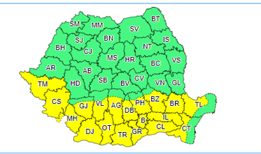 Meteorologii anunţă caniculă şi disconfort termic ridicat / Cod galben, până miercuri seară, în sud-vestul şi sudul ţării / Cum va fi vremea în Bucureşti