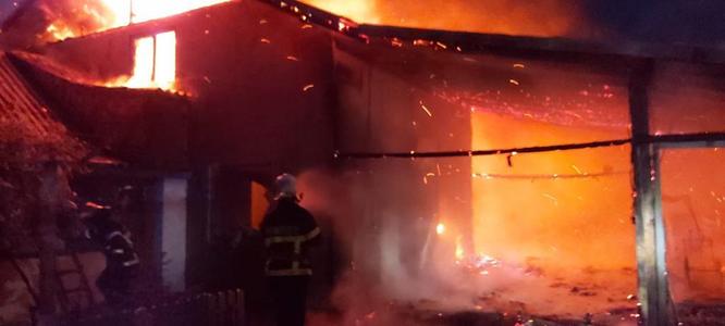 Tulcea: Incendiu la o casă de vacanţă în care se aflau opt persoane. Cinci dintre acestea au ajuns la spital