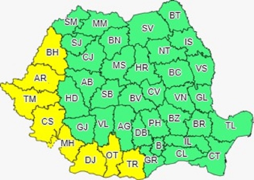 Meteorologii anunţă val de căldură şi disconfort termic ridicat sâmbătă şi duminică, în opt judeţe din în vestul şi sud-vestul ţării - HARTA
