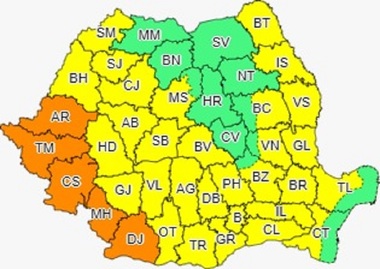 Cod portocaliu de caniculă în sud-vestul ţării. Temperaturile vor ajunge până la 41 de grade Celsius
