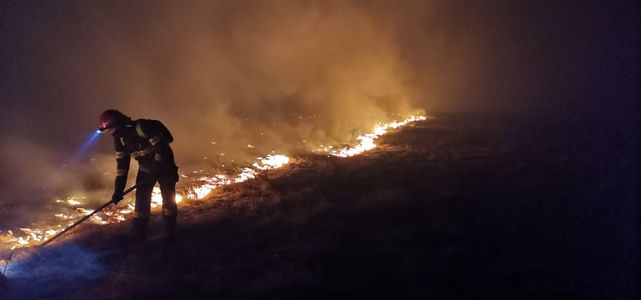 Buzău: Incendiile de vegetaţie de la Merei şi Pietroasele, stinse de pompieri/ Focul a afectat o suprafaţă de peste o sută de hectare