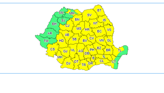 Meteorologii anunţă vijelii în cea mai mare parte a ţării până sâmbătă dimineaţă / Cum va fi vremea în Bucureşti