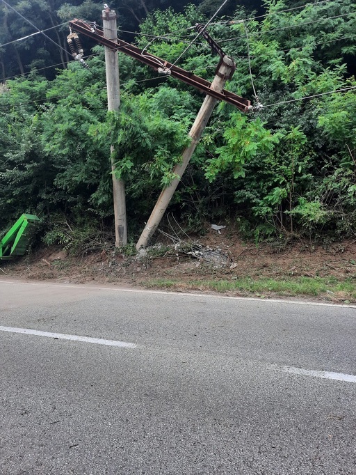 Vâlcea: Şapte persoane aflate la locul unui accident soldat cu pagube materiale, rănite după ce un tren a acroşat firele de electricitate de pe un stâlp - FOTO, VIDEO