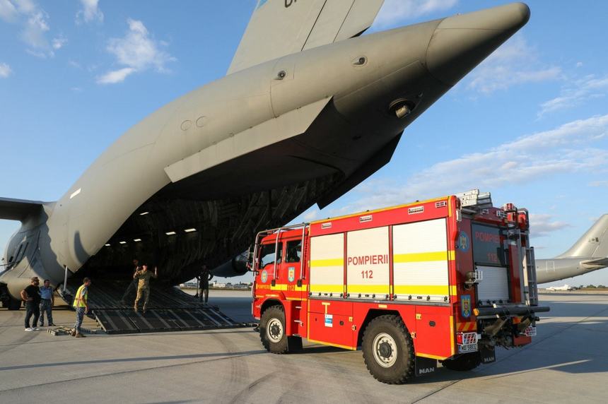 Ajutor românesc pentru stingerea incendiilor în Franţa - Aeronava de la Bucureşti a plecat deja / Cea de la Timişoara va decola în cursul nopţii 