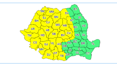 Meteorologii anunţă disconfort termic ridicat pentru următoarele patru zile şi chiar caniculă, pe arii restrânse. Joi, zeci de judeţe sunt sub Cod galben de instabilitate atmosferică şi ploi - HARTA
