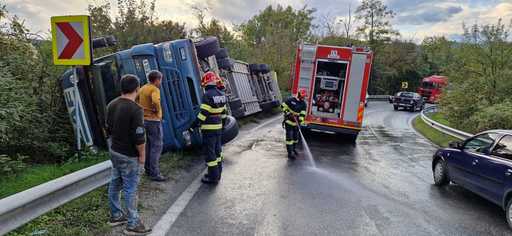 Vâlcea: Cel puţin 30 de oi, moarte în urma accidentului de pe DN 67  