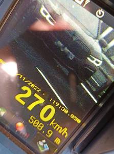 Arad: Şofer amendat şi cu permisul suspendat 4 luni, după ce a circulat pe autostrada A1 cu 270 km / oră