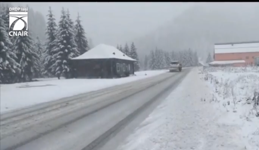 Drumuri blocate din cauza zăpezii, în judeţul Botoşani - VIDEO 