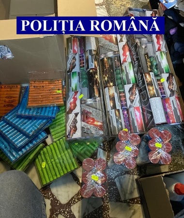 Peste 1.300 de kilograme de articole pirotehnice ridicate de poliţiştii Capitalei 