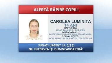 Adolescenta răpită din locuinţa sa din Tălmaciu (Sibiu), găsită în judeţul Braşov