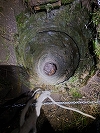 Căţel căzut într-o fântână adâncă de 10 metri, salvat de pompierii din Arad
