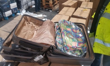 Peste 1.100 de genţi de voiaj, în valoare de 250.000 de lei, nedeclarate la intrarea în ţară, descoperite într-un container în Portul Constanţa Sud Agigea 
