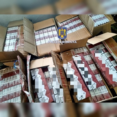 Bărbat din Caransebeş reţinut pentru contrabandă cu ţigări/ Prejudiciu de 73.000 de lei/ Au fost ridicate 123.000 de ţigarete - FOTO
