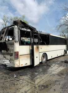Incendiu izbucnit la un autobuz care transporta muncitori, în Timişoara - FOTO