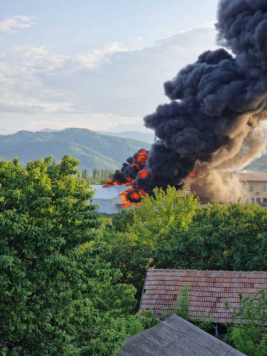 Bacău: Cort de evenimente, distrus într-un incendiu / Focul s-a manifestat generalizat, pe o suprafaţă de 800 de metri pătraţi

