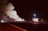 Timiş: Incendiu la un TIR pe autostrada A1/ Traficul se desfăşoară cu restricţii - FOTO
