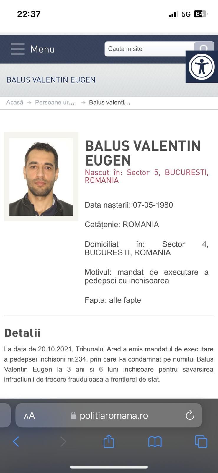 Bărbat urmărit internaţional de autorităţile din România, pentru că a trecut ilegal frontiera, depistat în Italia / El era într-un loc din Portofino