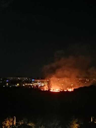 Puternic incendiu de vegetaţie, în Parcul IOR/ Pompierii intervin cu mai multe autospeciale - VIDEO