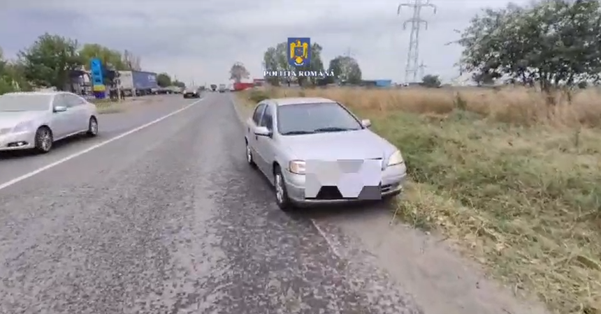 Galaţi: Şofer încătuşat după o urmărire în trafic în care a condus cu până la 180 de kilometri pe oră, a făcut depăşiri neregulamentare şi a circulat pe contrasens/ Atunci când a fost oprit, el a devenit recalcitrant/ Bărbatul era băut - VIDEO