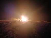 Explozie pe şantierul Autostrăzii Moldova - ISU Vrancea: Deflagraţia, urmată de incendiu, s-a produs din cauza fisurării magistralei de transport gaze naturale şi apariţiei scânteilor mecanice, în urma lucrărilor pe şantier