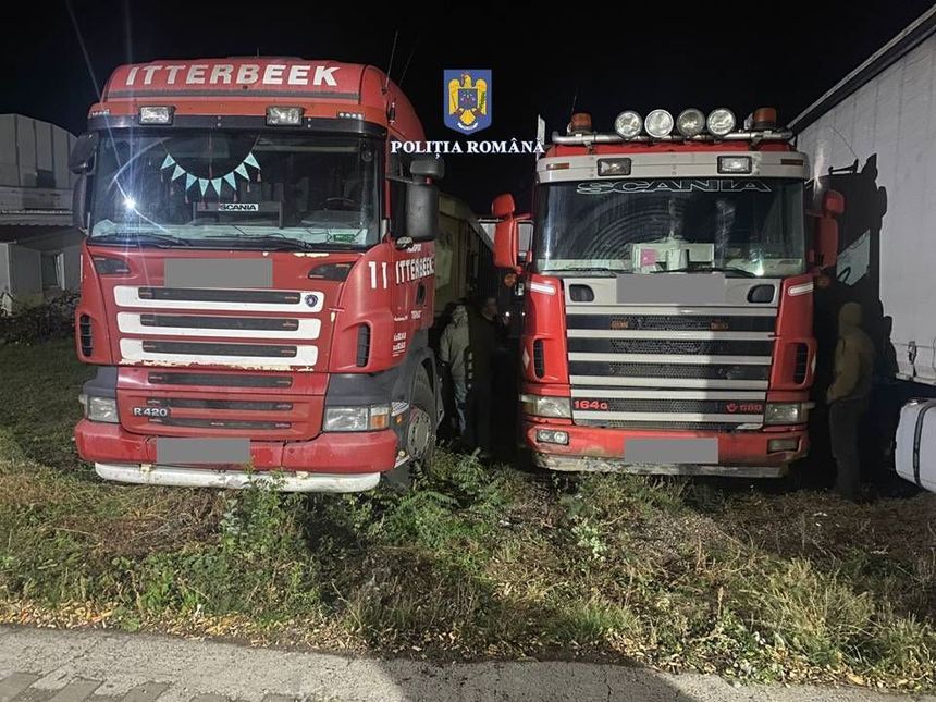 Suceava: Poliţia a confiscat două TIR-uri în valoare de 50.000 de euro, folosite la transporturi ilegale de materiale lemnos - FOTO
